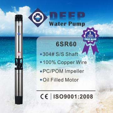 6SR60 oil filled stainless steel impeller 15hp submersible pump ,deep well submersible pump